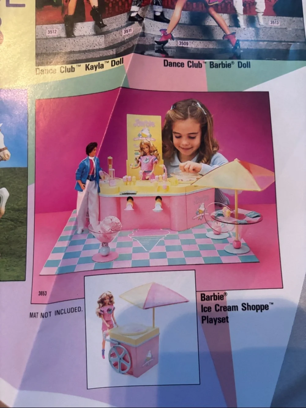 Barbie Multi-Scene Promotional Poster - Pink, Purple, Blue 1988